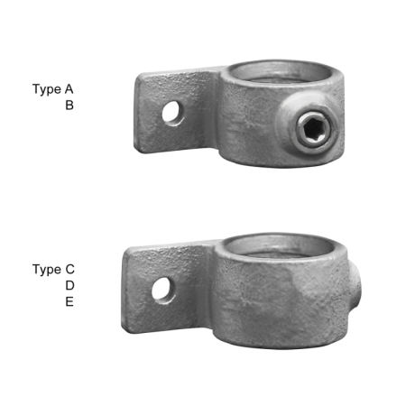Enkele bevestigingslip uitwendig Ø 33,7 mm