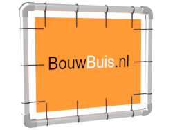 Wand spandoekframe (zonder spandoek) uit buis Ø 33,7 mm staal