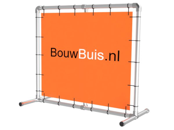 Beurs spandoek frame (zonder spandoek en elastieken) uit buis Ø 33,7 mm staal, gegalvaniseerd