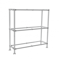 Steigerbuis Kast met 3 etages uit buis Ø 26,9 mm excl planken