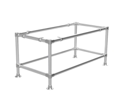 Steigerbuis onderstel tafel met onder-etage uit buis Ø 33,7 mm