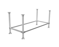 Steigerbuis onderstel tafel met onder-etage uit buis Ø 42,4 mm