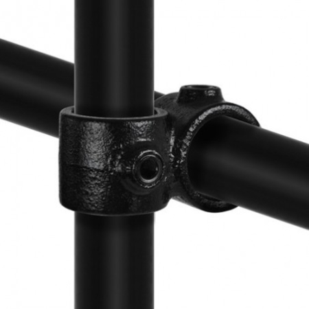 Kruisstuk uitwendig 90° zwart Ø 33,7 mm
