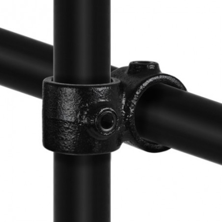 Kruisstuk uitwendig 90° zwart Ø 48,3 mm