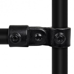 Scharnierstuk enkel (compleet) zwart Ø 33,7 mm