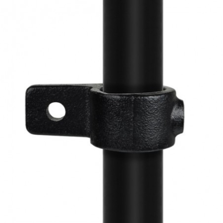 Enkele bevestigingslip uitwendig zwart Ø 42,4 mm