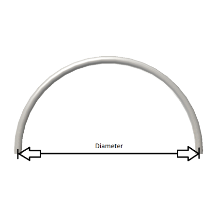 Boog 180° uit steigerbuis Ø 60,3 mm