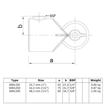 Elleboog variabel Ø 33,7 mm