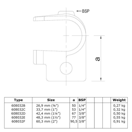Open T-stuk Ø 33.7 mm