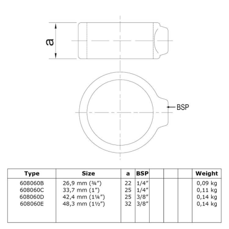 Borgring Ø 33,7 mm