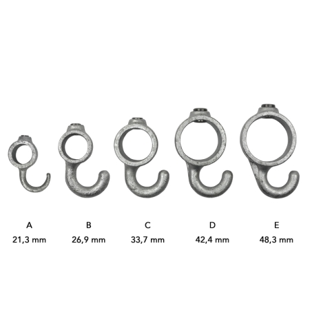 Haak gedraaid Ø 33,7 mm