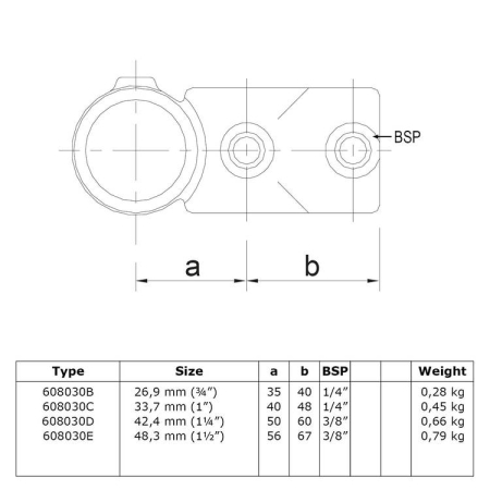 Combi T-Kruisstuk Ø 42,4 mm