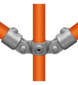 Scharnierstuk dubbel 180° (set) Ø 42,4 mm