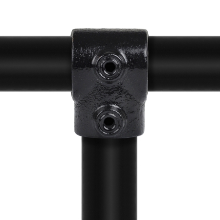 Kort T-stuk Zwart Ø 26,9 mm