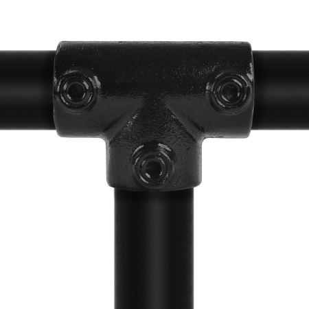 Lang T-stuk zwart Ø 42,4 mm