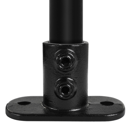 Voetplaat ovaal zwart Ø 42,4 mm