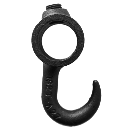 Haak gedraaid zwart Ø 33,7 mm