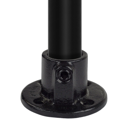 Ronde wand/plafond/voetplaat zwart Ø 26,9 mm