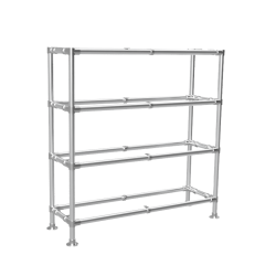 Steigerbuis Kast met 4 etages uit buis Ø 33,7 mm excl planken