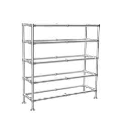 Steigerbuis Kast met 5 etages uit buis Ø 33,7 mm excl planken