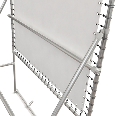 Vrijstaand Spandoekframe (zonder spandoek) uit aluminium buis Ø 33.7 mm