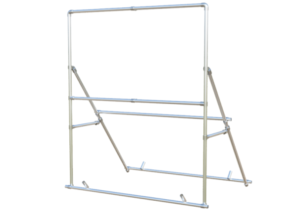Vrijstaand Spandoekframe (zonder spandoek) uit aluminium buis Ø 42,4 mm