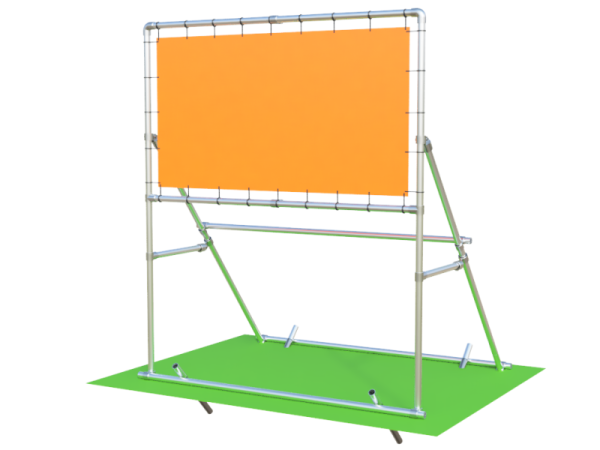 Vrijstaand Spandoekframe (zonder spandoek) uit aluminium buis Ø 48,3 mm
