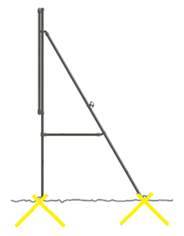 Extra grondanker Ø 42,4 mm staal, gegalvaniseerd
