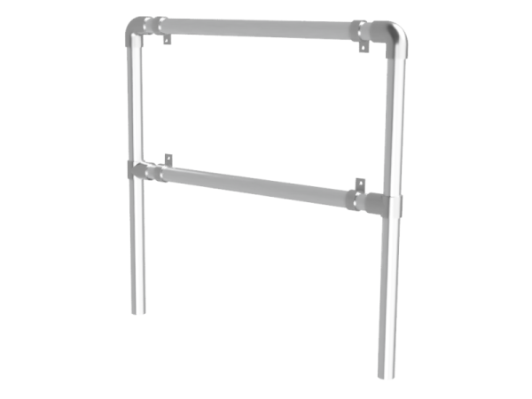 Reclameframe voor bord uit buis Ø 42,4 mm aluminium