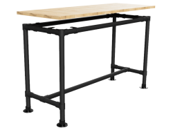 Zwarte steigerbuis bartafel onderstel Ø 33,7 mm