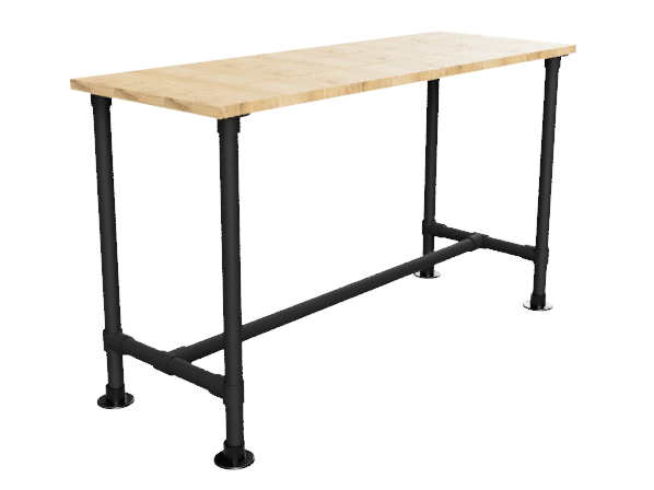 Zwarte steigerbuis bartafel onderstel Ø 48,3 mm