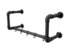 Zwarte steigerbuis kapstok Ø 33,7 mm