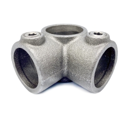 Hoekstuk doorlopende staander 90° onbehandeld (niet roestwerend) Ø 26,9 mm