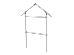 Makelaars reclameframe voor bord of spandoek uit buis Ø 33,7 mm aluminium