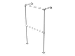 Kledingrek staand uit steigerbuis Ø 33,7 mm
