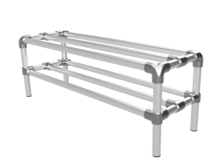 Steigerbuis schoenenrek op maat uit buis 26,9 mm 2 etages