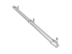 Steigerbuis trapleuning met 3 dragers uit buis 33,7 mm