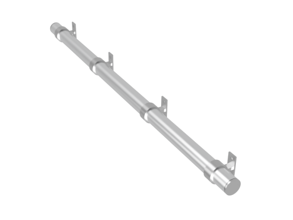 Steigerbuis trapleuning met 4 dragers uit buis 33,7 mm