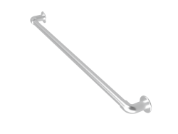 Steigerbuis trapleuning met kniestuk - muurplaat uit buis 33,7 mm