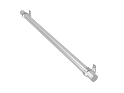 Steigerbuis trapleuning met 2 dragers uit buis 42,4 mm