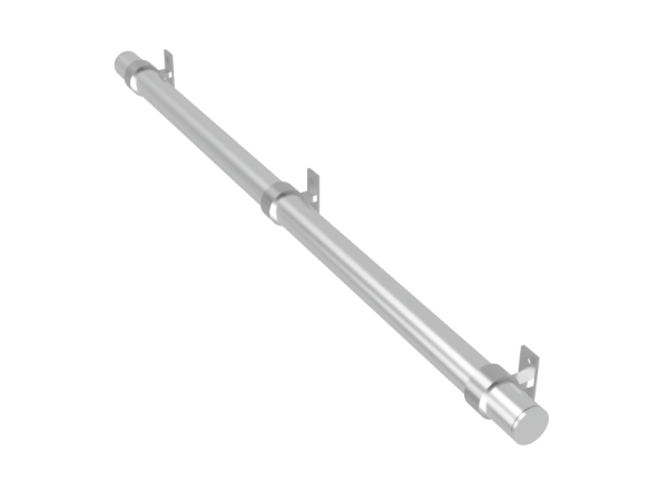 Steigerbuis trapleuning met 3 dragers uit buis 42,4 mm