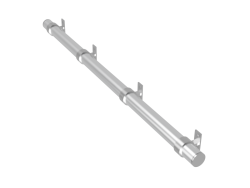 Steigerbuis trapleuning met 4 dragers uit buis 42,4 mm