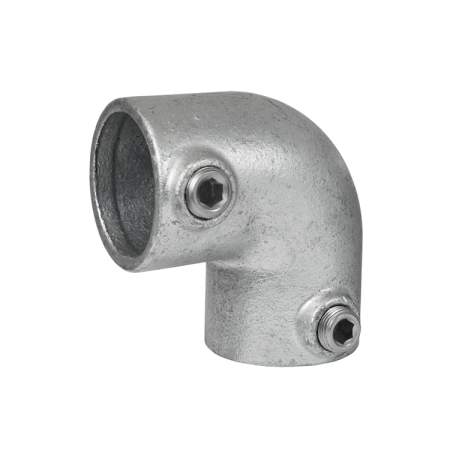 Steigerbuis trapleuning met kniestuk/t-stuk - muurplaat dubbel uit buis 42,4 mm