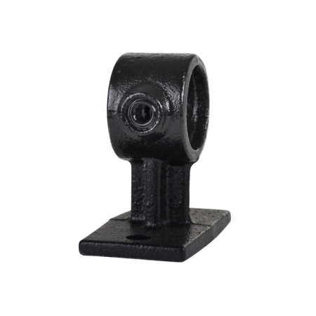 Steigerbuis trapleuning met 2 dragers zwart uit buis 42,4 mm