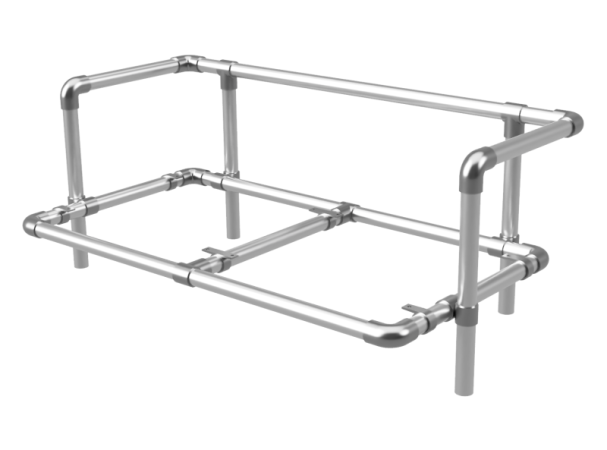 Steigerbuis onderstel loungebank uit buis 48,3 mm