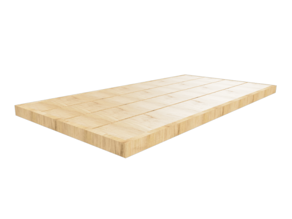 Steigerhout tafelblad vuren met omranding bouwpakket op maat Breedte 43 cm