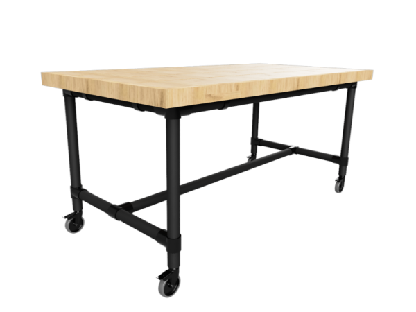 Steigerhout tafelblad vuren met omranding bouwpakket op maat Breedte 43 cm