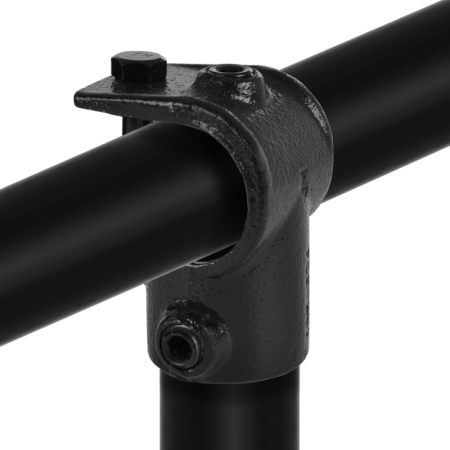 Open T-stuk zwart Ø 48,3 mm