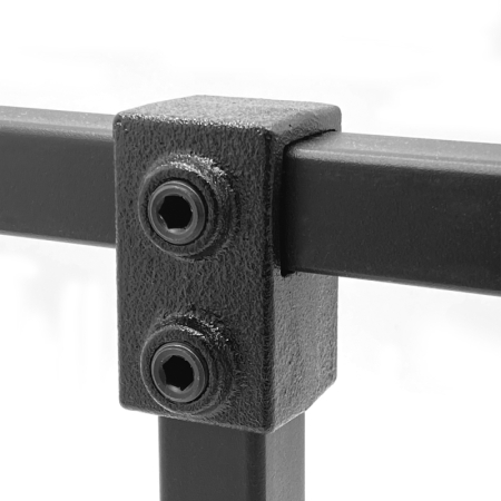 T-stuk kort zwart vrk 40 mm