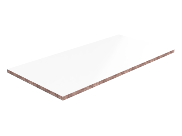 MDF wit geplastificeerd dikte 18 mm - Breedte 0,6 m - Lengte op maat